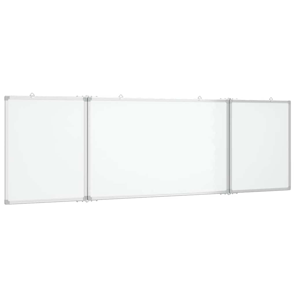 Magnetic Whiteboard Foldable 160x50x1.7 cm Aluminium