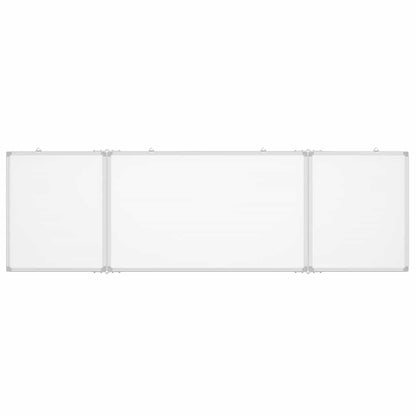 Magnetic Whiteboard Foldable 160x50x1.7 cm Aluminium