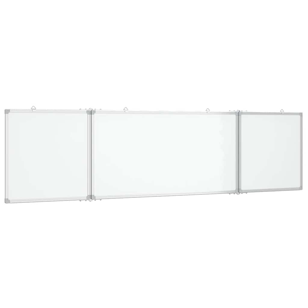 Magnetic Whiteboard Foldable 200x50x1.7 cm Aluminium
