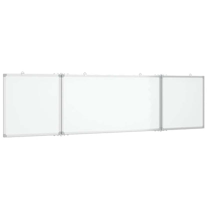 Magnetic Whiteboard Foldable 200x50x1.7 cm Aluminium