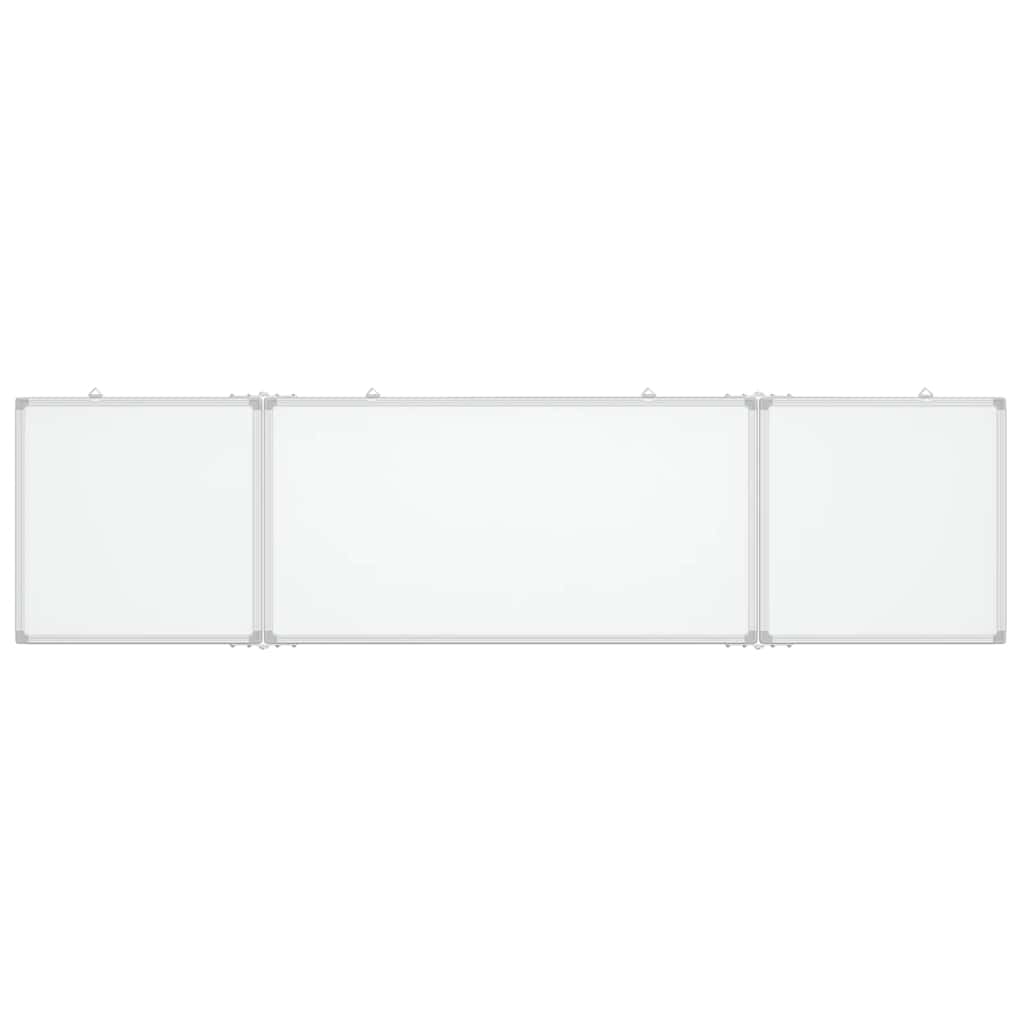 Magnetic Whiteboard Foldable 200x50x1.7 cm Aluminium