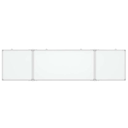 Magnetic Whiteboard Foldable 200x50x1.7 cm Aluminium