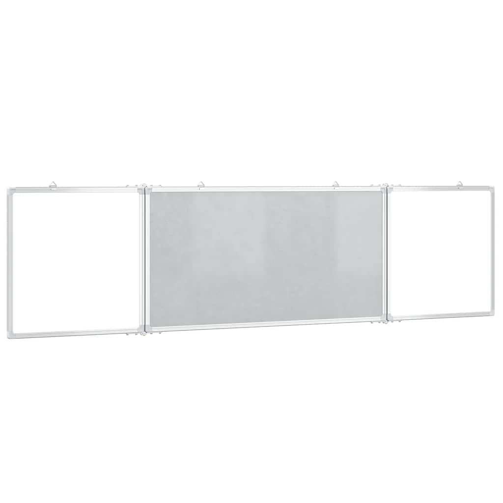 Magnetic Whiteboard Foldable 200x50x1.7 cm Aluminium