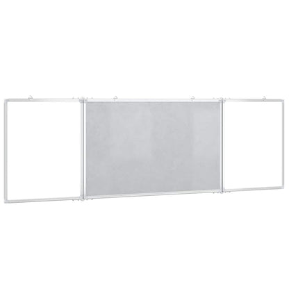 Magnetic Whiteboard Foldable 160x60x1.7 cm Aluminium