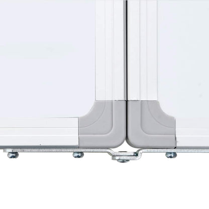 Magnetic Whiteboard Foldable 160x60x1.7 cm Aluminium