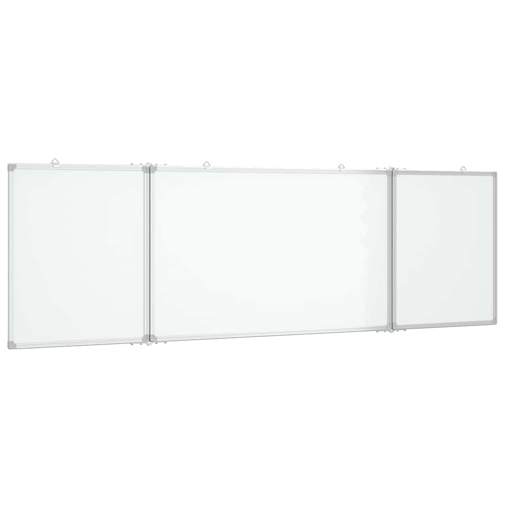 Magnetic Whiteboard Foldable 200x60x1.7 cm Aluminium