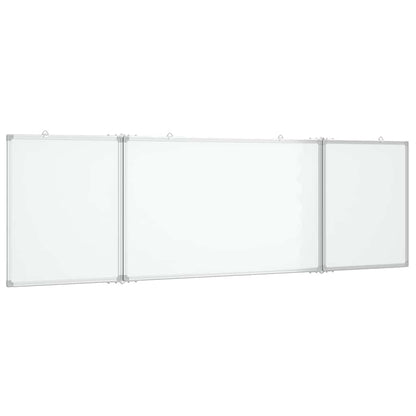 Magnetic Whiteboard Foldable 200x60x1.7 cm Aluminium