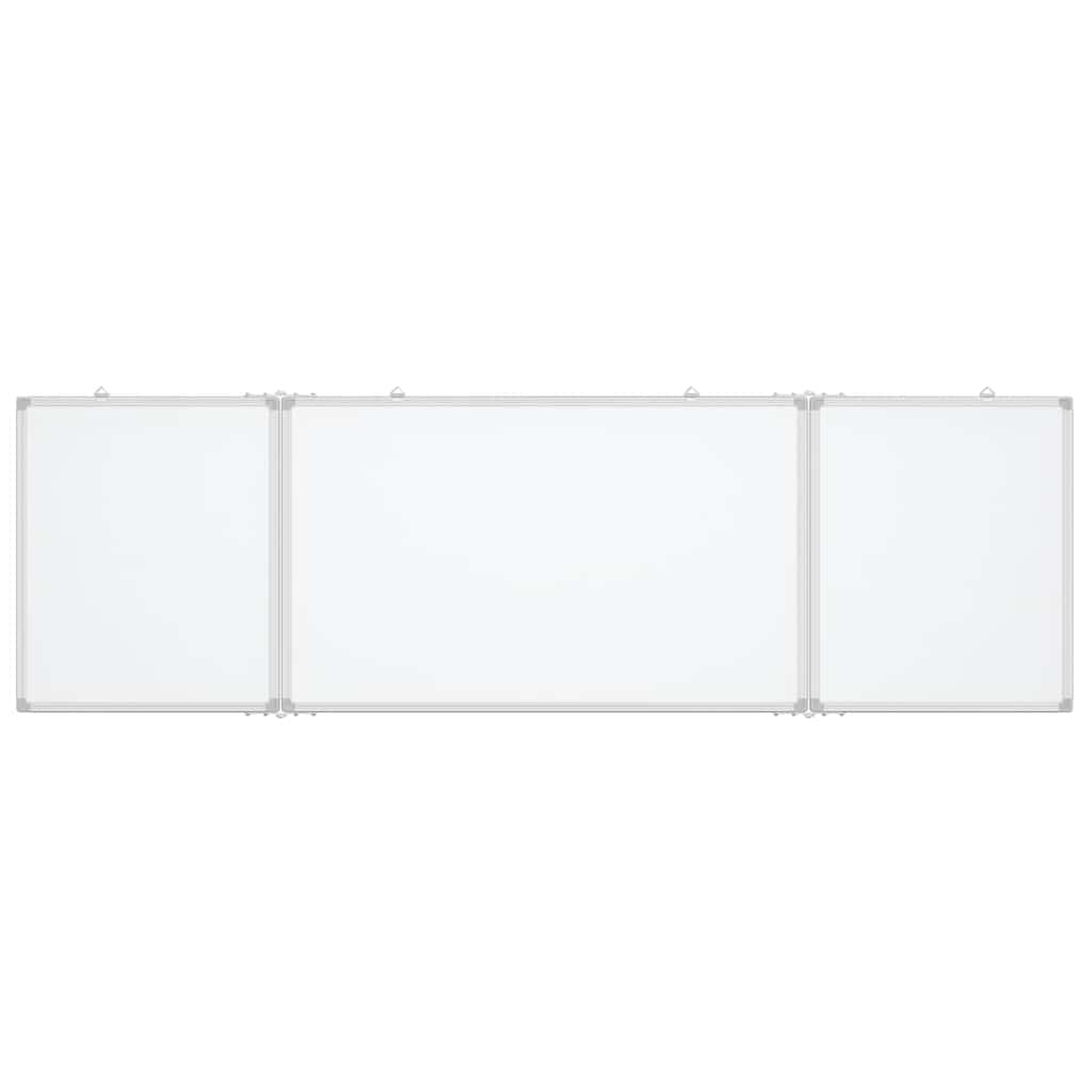Magnetic Whiteboard Foldable 200x60x1.7 cm Aluminium