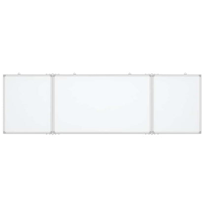 Magnetic Whiteboard Foldable 200x60x1.7 cm Aluminium