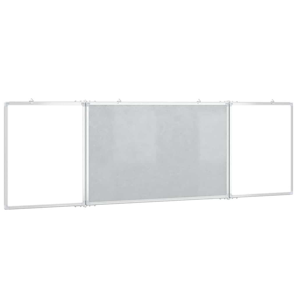 Magnetic Whiteboard Foldable 200x60x1.7 cm Aluminium