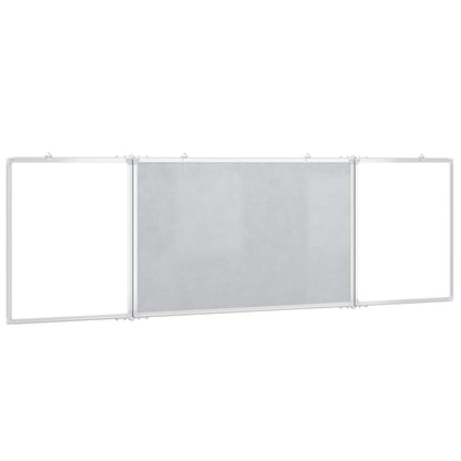 Magnetic Whiteboard Foldable 200x60x1.7 cm Aluminium