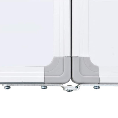 Magnetic Whiteboard Foldable 200x60x1.7 cm Aluminium