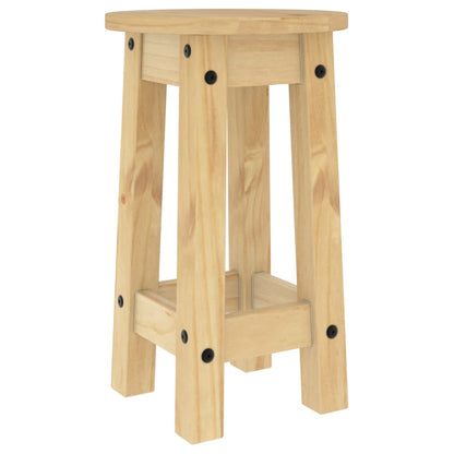 Bar Stools 2 pcs Solid Wood Pine