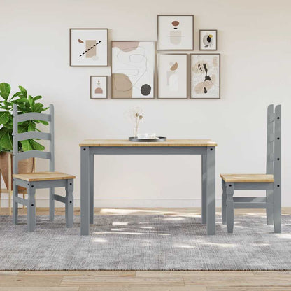 Dining Table PANAMA Grey 112x60x75 cm Solid Wood Pine