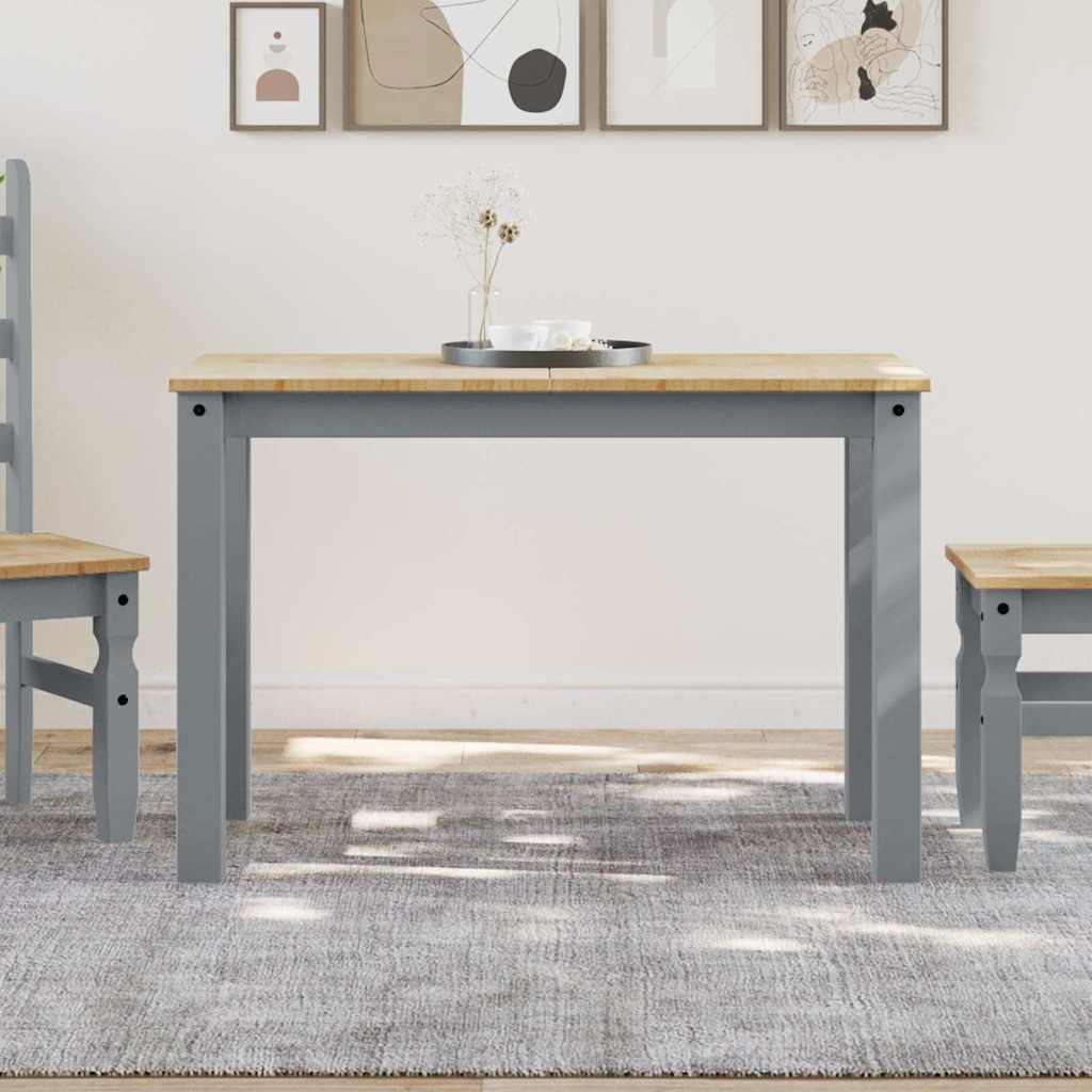 Dining Table PANAMA Grey 112x60x75 cm Solid Wood Pine