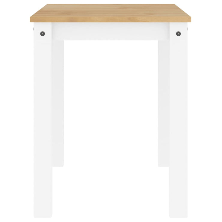 Dining Table Panama White 117x60x75 cm Solid Wood Pine