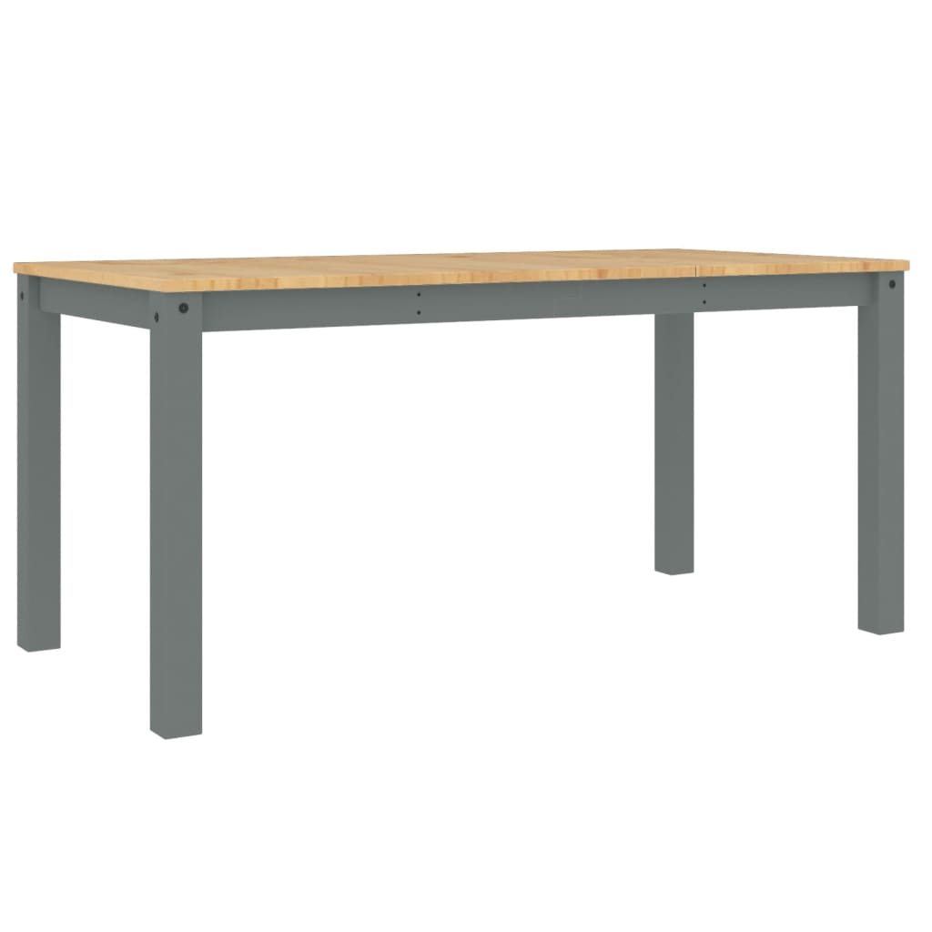Dining Table PANAMA Grey 160x80x75 cm Solid Wood Pine