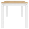 Dining Table Panama White 160x80x75 cm Solid Wood Pine