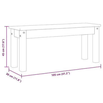Dining Bench PANAMA 105x30x45 cm Solid Wood Pine