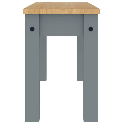 Dining Bench PANAMA Grey 105x30x45 cm Solid Wood Pine