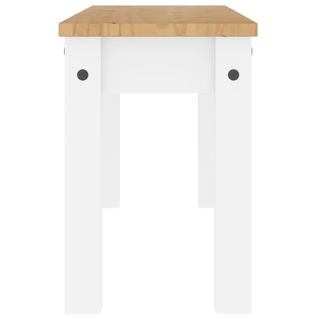 Dining Bench PANAMA White 105x30x45 cm Solid Wood Pine