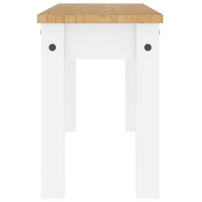 Dining Bench PANAMA White 105x30x45 cm Solid Wood Pine