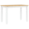 Dining Table Corona White 112x60x75 cm Solid Wood Pine