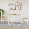 Dining Table Corona White 112x60x75 cm Solid Wood Pine