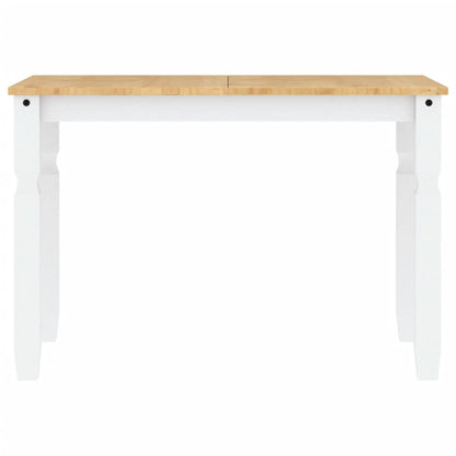 Dining Table Corona White 112x60x75 cm Solid Wood Pine