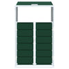 Wheelie Bin Storage for Single Bin Green 72x81x115 cm Steel