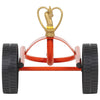 Wheeled Sprinkler Sled with Rotatable Head Red Steel