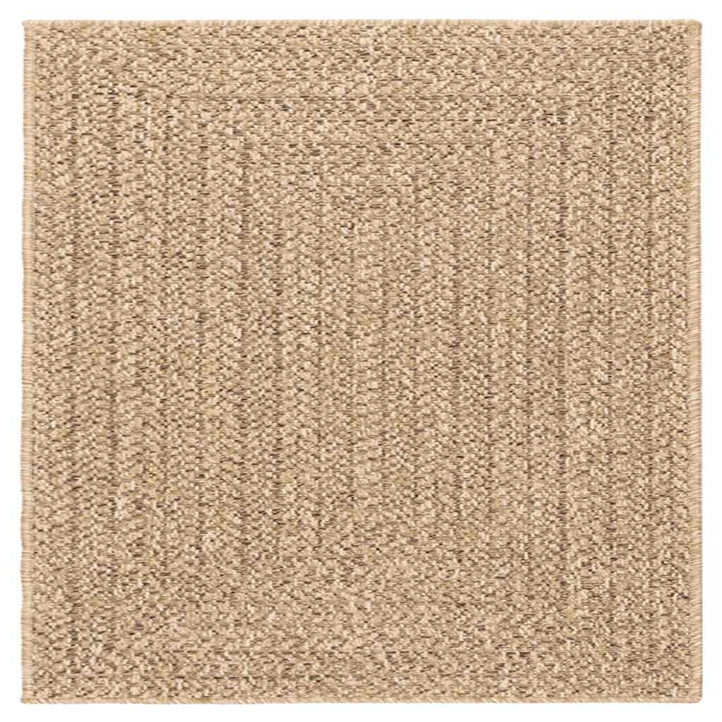 Rug ZIZUR 240x240 cm Jute Look Indoor and Outdoor