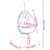 Hanging Egg Chair with Stand Anthracite Rattan and Steel