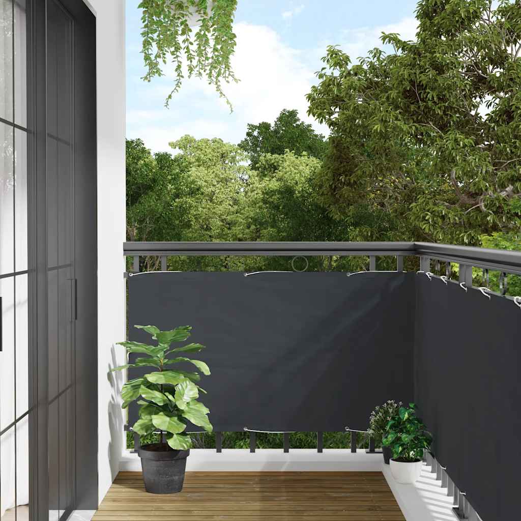 Balcony Privacy Screen Anthracite 500x75 cm PVC