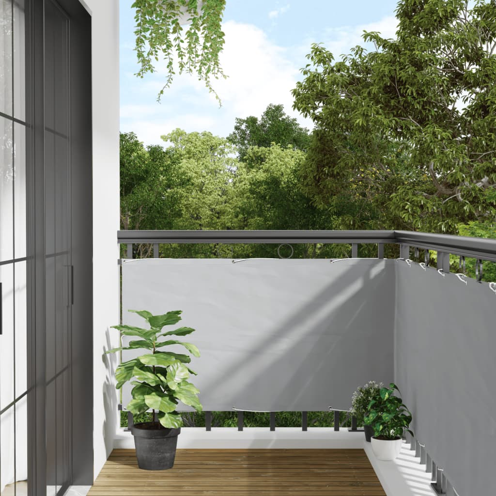 Balcony Privacy Screen Grey 1000x75 cm PVC