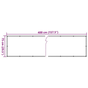 Balcony Privacy Screen Cream 400x75 cm PVC