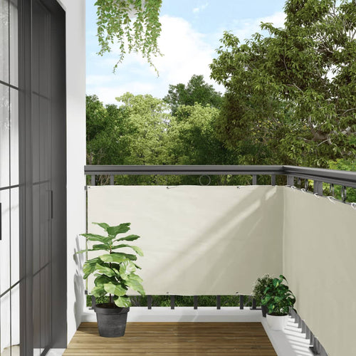 Balcony Privacy Screen White 400x75 cm PVC