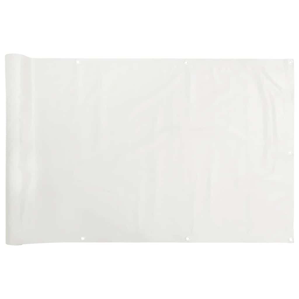 Balcony Privacy Screen White 500x75 cm PVC
