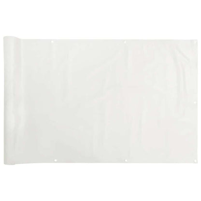 Balcony Privacy Screen White 500x75 cm PVC