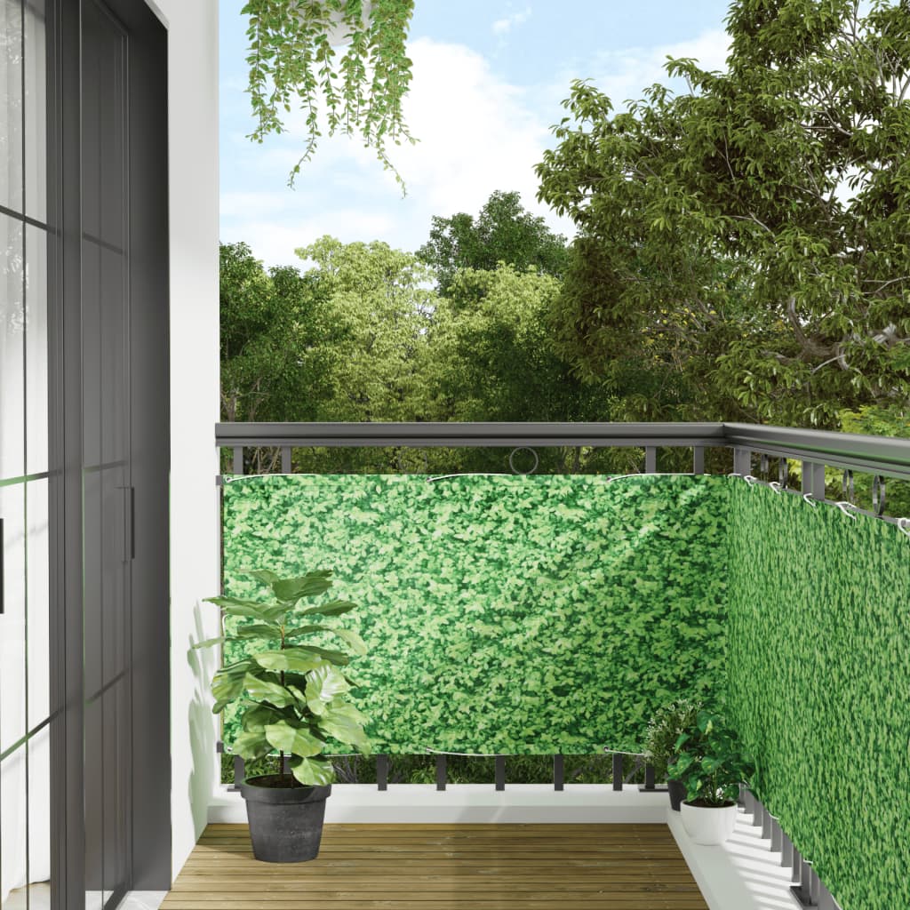 Balcony Privacy Screen Plant Look Green 500x75 cm PVC