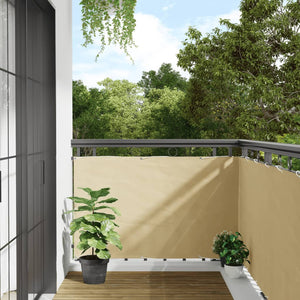 Balcony Privacy Screen Cream 400x90 cm PVC