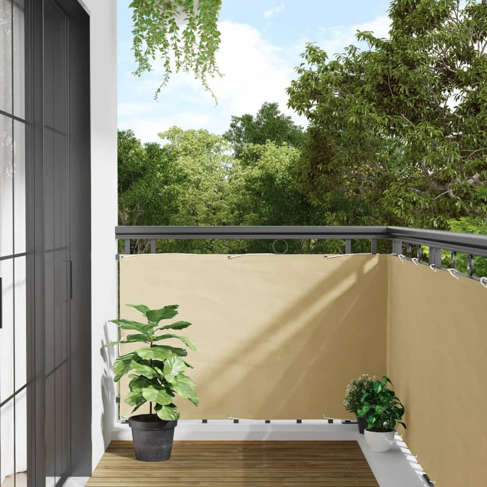 Balcony Privacy Screen Cream 600x90 cm PVC