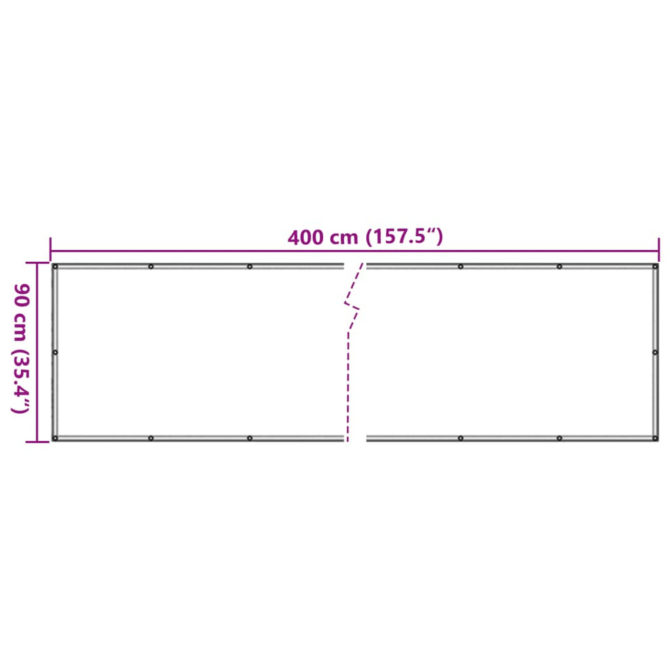 Balcony Privacy Screen Stone Look 400x90 cm PVC