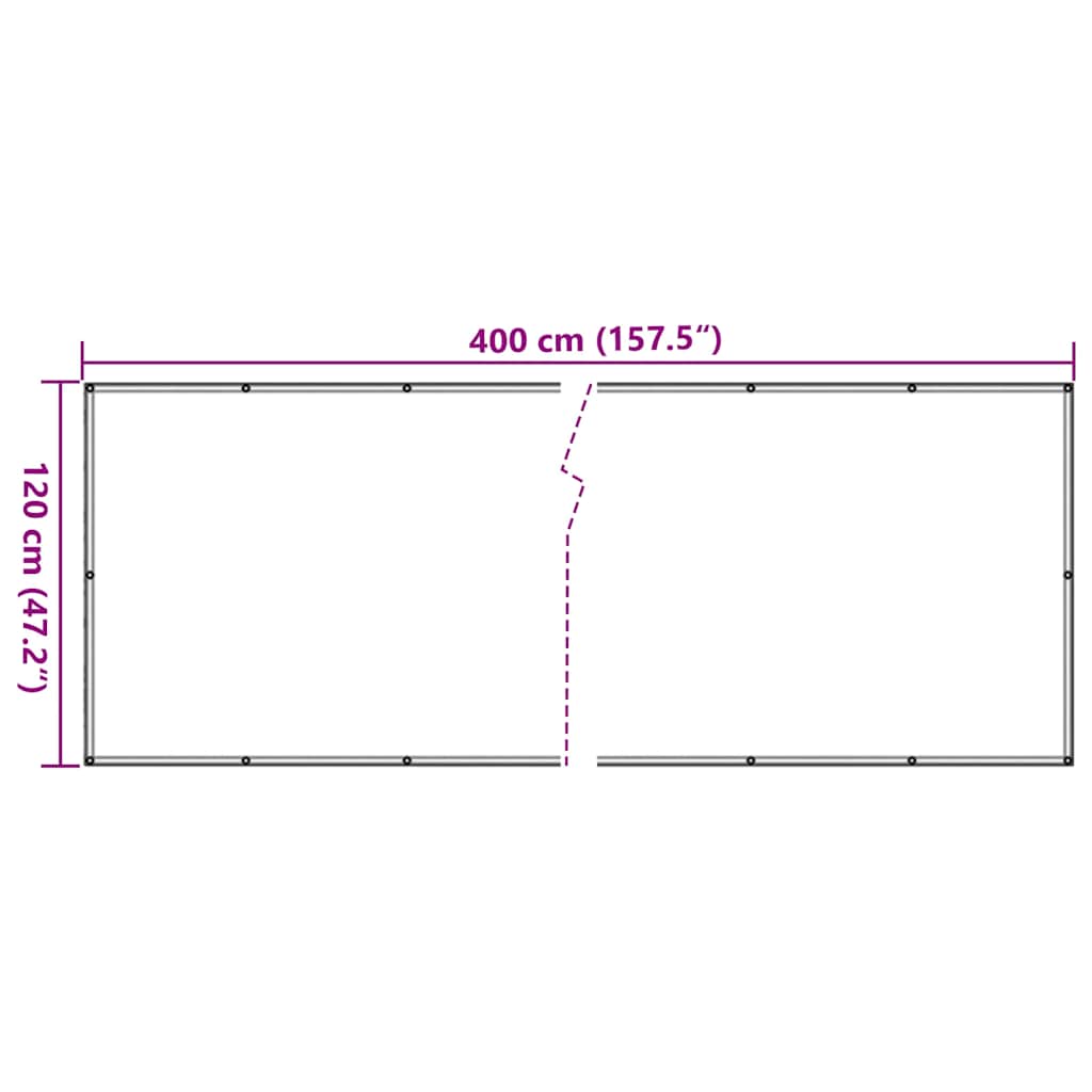 Balcony Privacy Screen Anthracite 400x120 cm PVC