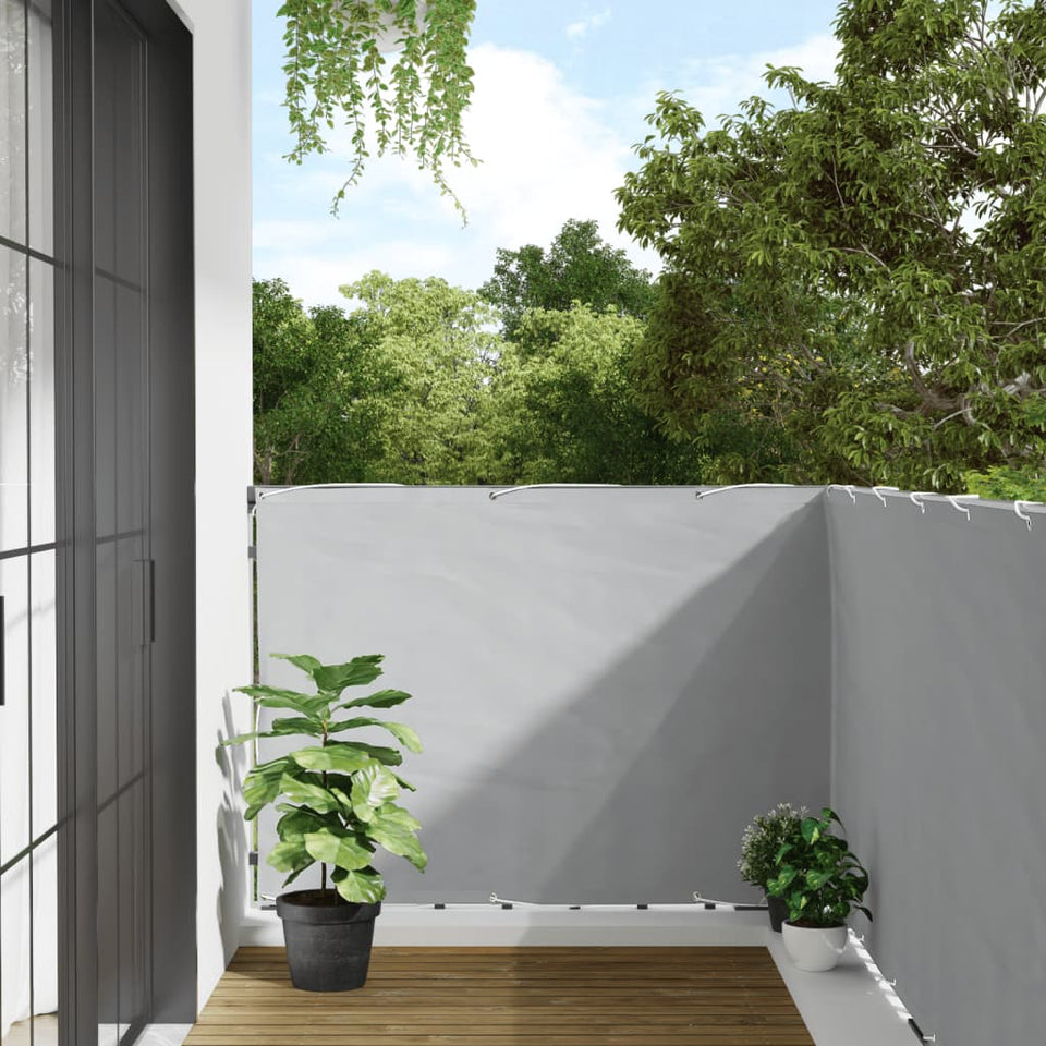 Balcony Privacy Screen Grey 300x120 cm PVC