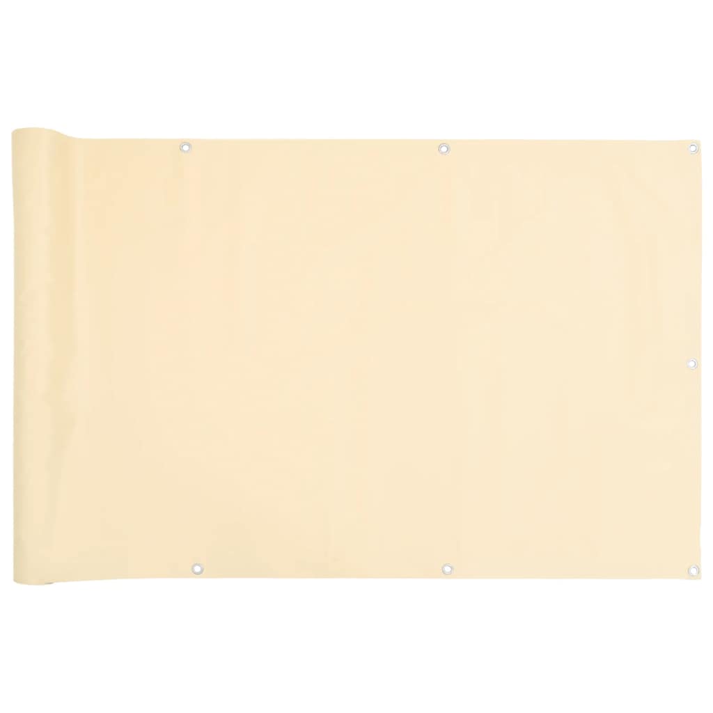 Balcony Privacy Screen Cream 400x120 cm PVC