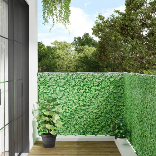 Balcony Privacy Screen Plant Look Green 500x120 cm PVC