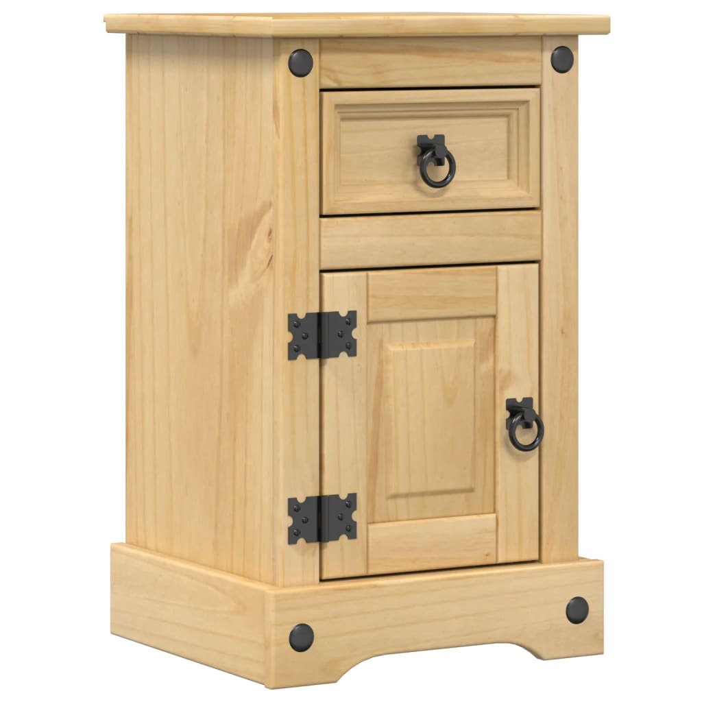 Bedside Cabinet "Corona" 35x32,5x58 cm Solid Wood Pine