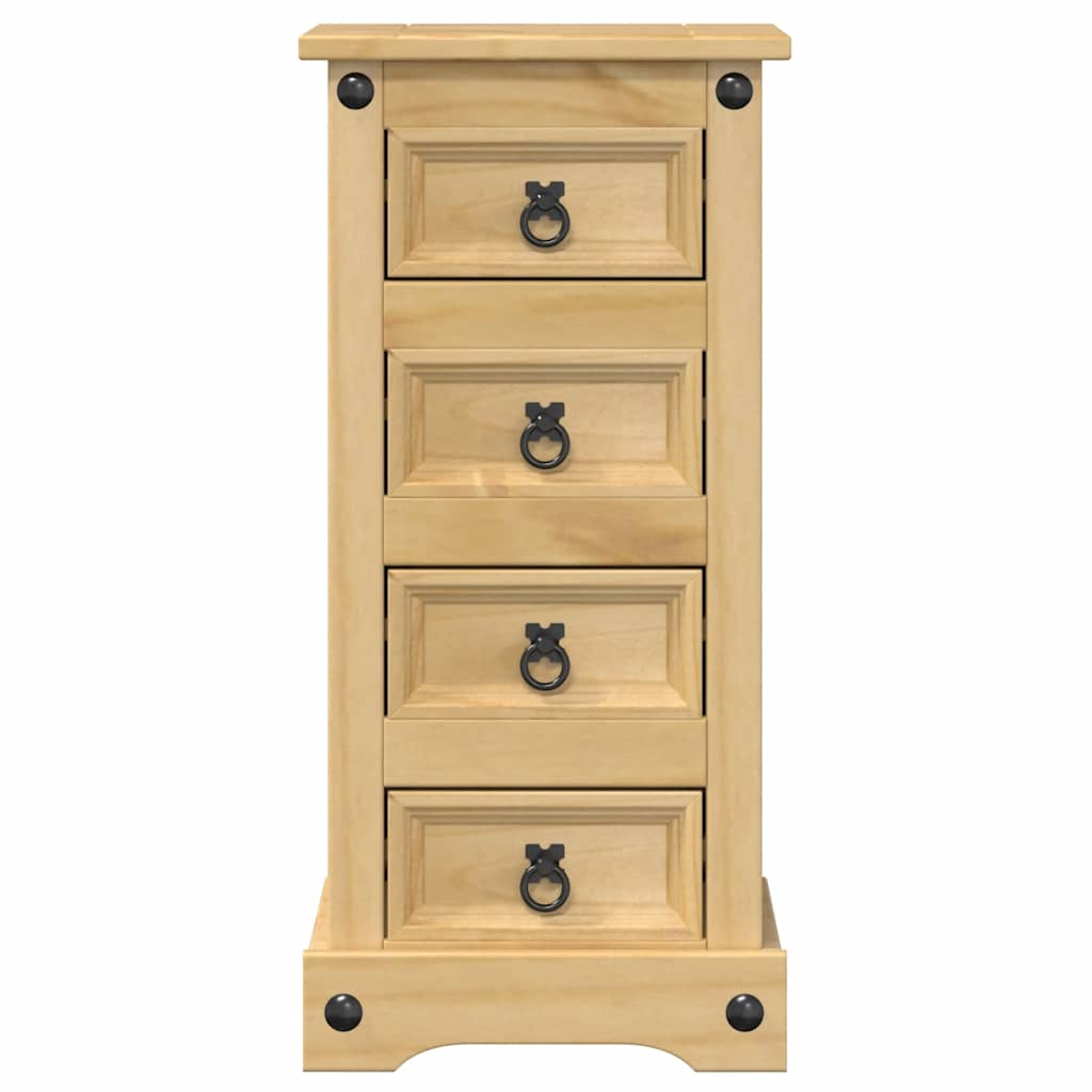 Bedside Cabinet Corona 35x32.5x74 cm Solid Wood Pine