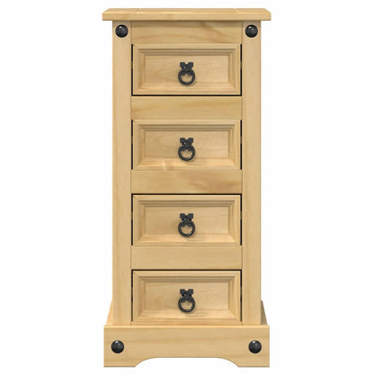 Bedside Cabinet Corona 35x32.5x74 cm Solid Wood Pine
